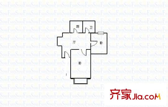 甘泉苑 2室 户型图