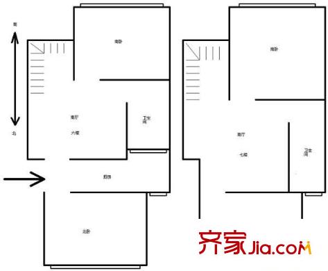 翠竹苑戶型圖戶型圖 2室1廳1衛(wèi)1廚