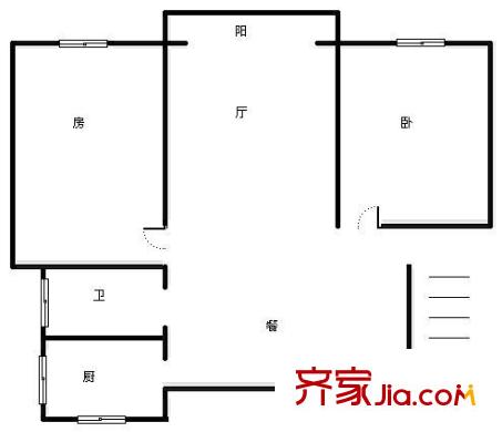 南華城戶型圖戶型圖 2室1廳1衛(wèi)1廚