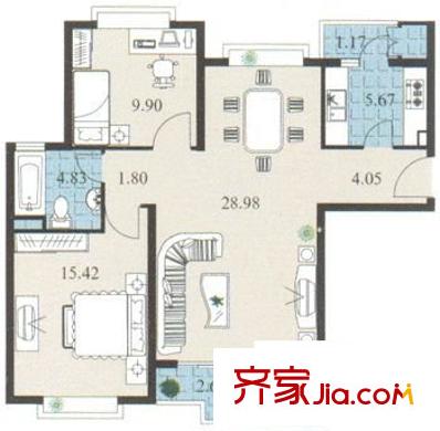 中远两湾城二期 户型图