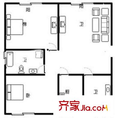 上海 奥森公寓 户型图
