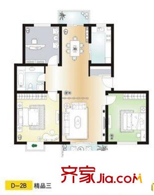 繁新苑 3室 戶型圖