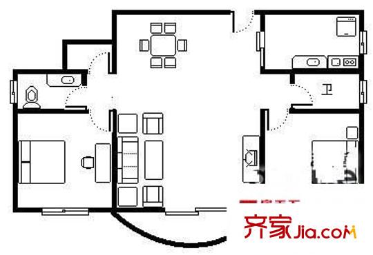 同润加州 3室 户型图