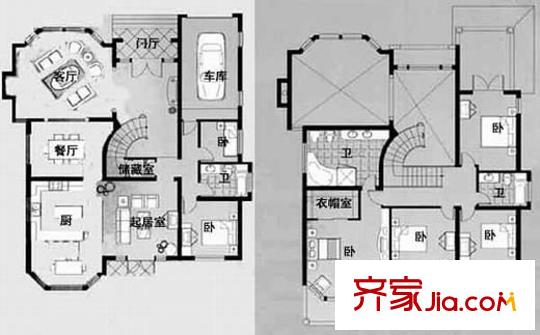 同润加州户型图户型图 4室2厅3卫1厨