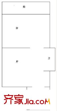 共富一村户型图户型图 2室1厅1卫1厨
