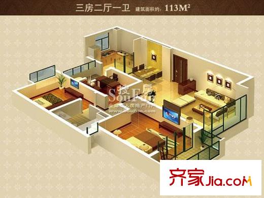 上海 中海万锦城 户型图