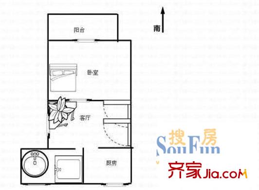 闻喜路1223弄小区户型图上海 闻喜路1223弄 户型图 1室1厅1卫1厨