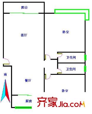 上海 汇金公寓 户型图