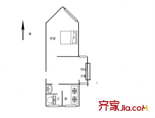 壽光小區(qū) 1室 戶型圖