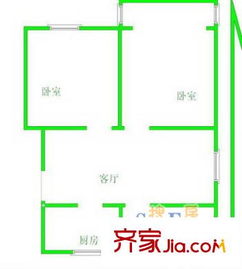 川楊平方米園戶型圖上海 川楊平方米苑 戶型圖 2室2廳2衛(wèi)1廚