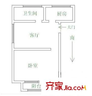 潼港七村戶型圖戶型圖 1室1廳1衛(wèi)1廚