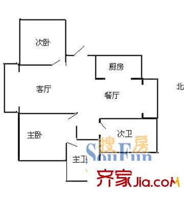 南大路138弄小区户型图上海 南大路138弄2室 户型图 2室2厅2卫1厨