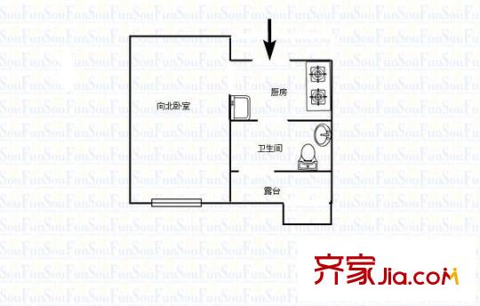高行綠洲二期戶型圖戶型圖 1室1衛(wèi)1廚
