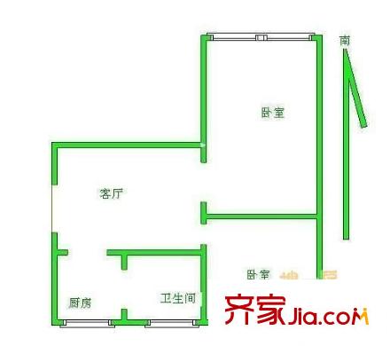 培花七村 2室 戶型圖
