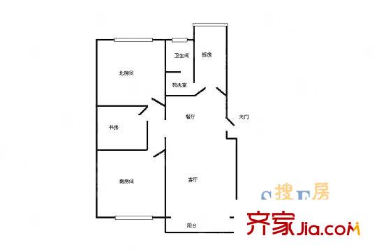 屹立家园 2室2厅1卫1厨