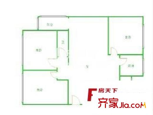 石泉大厦户型图户型图 3室2厅2卫1厨
