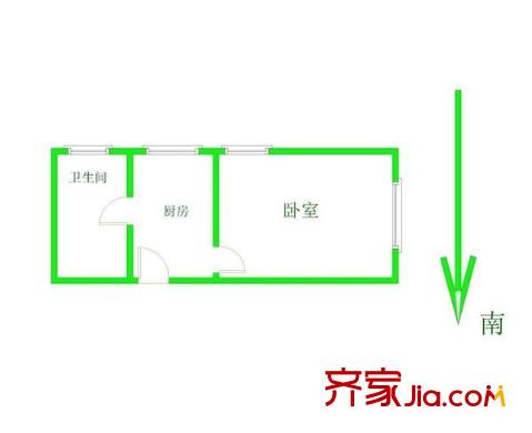 石泉大厦户型图户型图 1室1厅1卫1厨