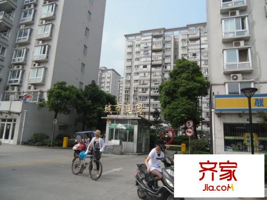 城市庭园外景图
