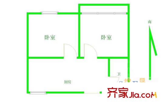 慶余公寓2室1廳1廚1衛(wèi)