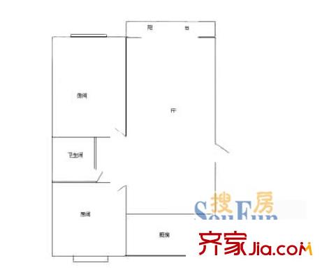 慶余公寓2室1廳1廚1衛(wèi)