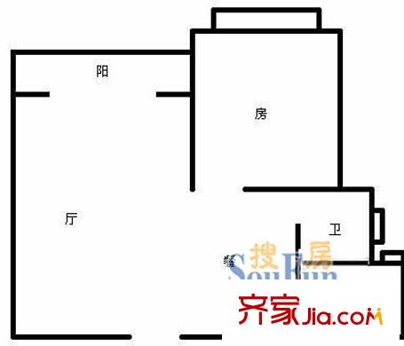 金鹤新城泰宸沙河茗苑户型图上海 泰宸沙河茗苑 户型图 1室2厅1卫1厨