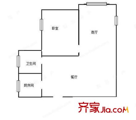 真光七街坊 1室 户型图