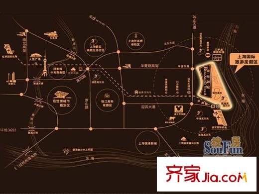 江畔御庭交通圖