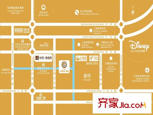 中邦城市藝墅交通圖