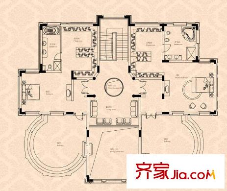 東郊壹號(hào)E戶型地上二層 2室2衛(wèi)