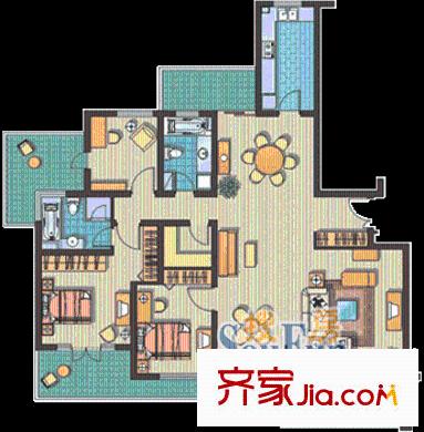 水清木華 3室 戶型圖