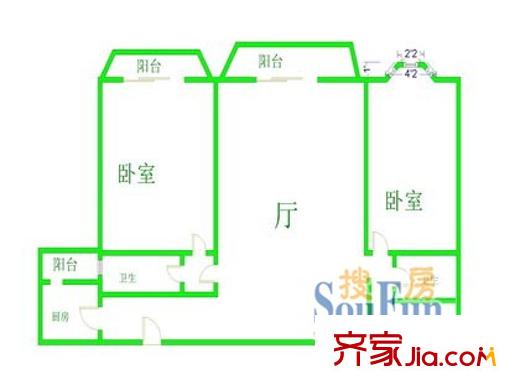 上海 保德公寓 户型图