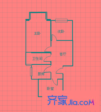 新德路506弄小區(qū)戶型圖 戶型圖 3室1廳1衛(wèi)1廚