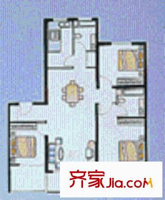 昕泰苑戶型圖3室2廳2衛(wèi)1廚