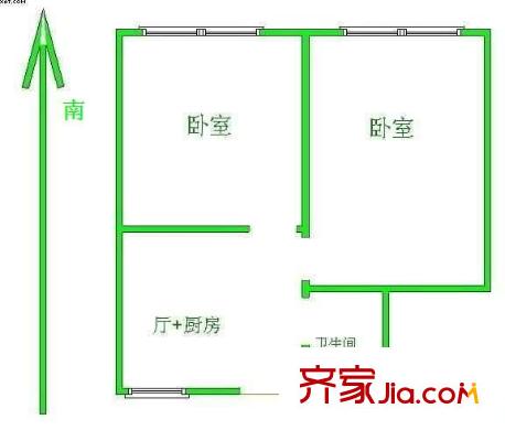 新川小區(qū)戶型圖戶型圖 2室1廳1衛(wèi)1廚