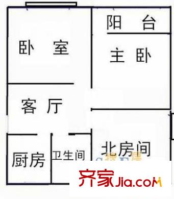 新川小區(qū)戶型圖戶型圖 2室2廳1衛(wèi)1廚