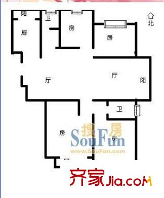 新城名庭 4室 戶型圖