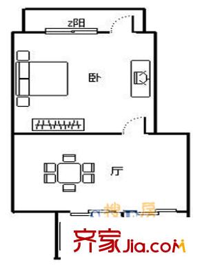 金藤苑戶型圖上海 金鵬公寓 戶型圖 1室1廳1衛(wèi)1廚