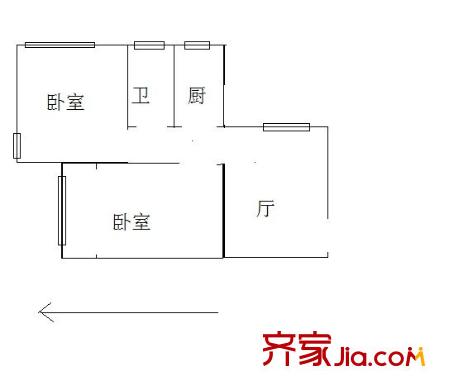 金藤苑 2室 戶型圖