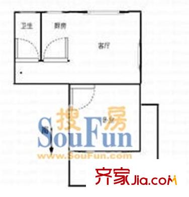 大華錦繡華城第2街區(qū)戶型圖上海 大華錦繡華城第二街區(qū) 戶型圖 1室1廳1衛(wèi)1廚