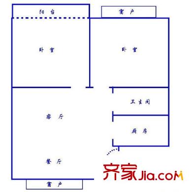 麗都家園 2室 戶型圖
