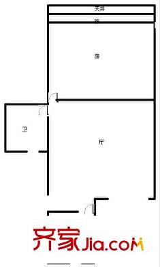 临汾花园 1室 户型图