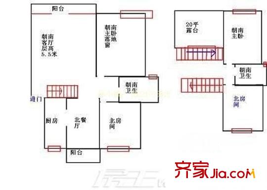中海紫御豪庭户型图户型图 4室2厅2卫1厨