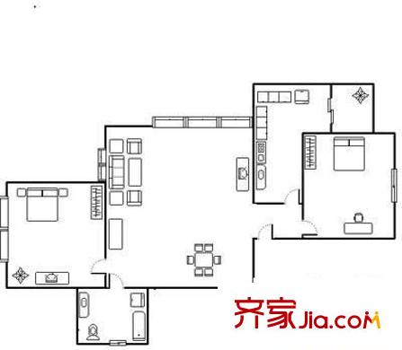 永康路新里 4室 戶型圖