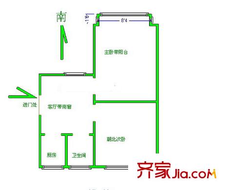 杏花新苑戶型圖杏花新村 2室1廳1衛(wèi)1廚