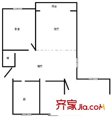 南江苑戶型圖戶型圖 3室1廳1衛(wèi)1廚
