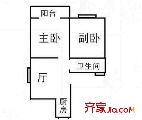 北城小區(qū) 2室 戶型圖