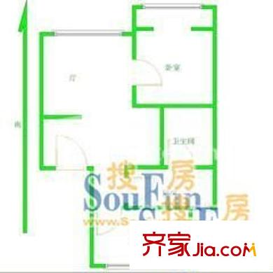 北城小區(qū) 2室 戶型圖