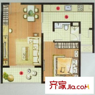 證大寬域戶型圖戶型圖 1室1廳1衛(wèi)