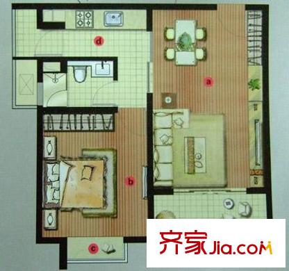 證大寬域戶型圖戶型圖 1室2廳1衛(wèi)