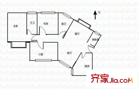 永新花苑 3室 戶型圖